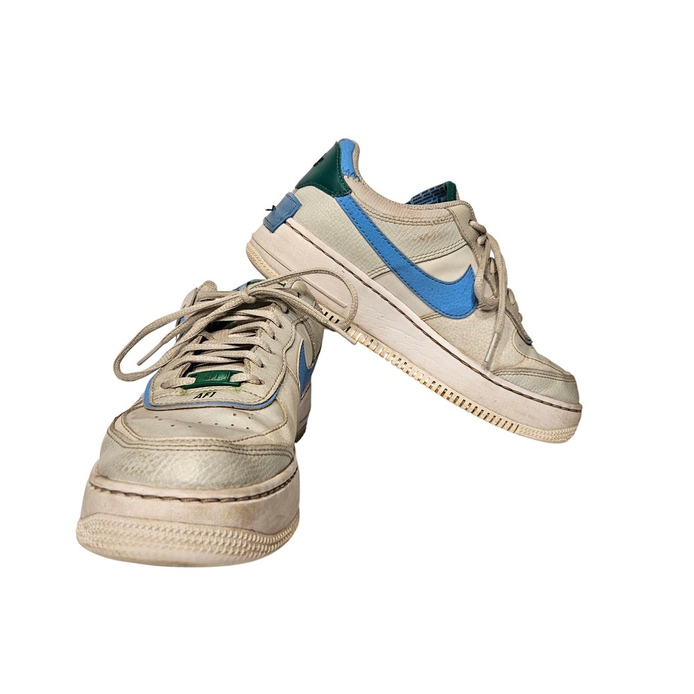Nike Air Force 1 Shadow Womens 8.5 Grey Blue Green CI0919-004 Layered Sneakers *
